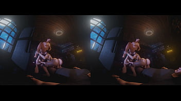 Preview 3 of Moon Luna - Double Lick - Resident Evil orgy featuring Jill Valentine,  Claire Redfield and Ada Wong - render 3D animation for VR video game