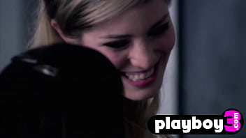 Preview 1 of Blonde Gut - Stunning big tits MILF enjoyed kissing by kinky big boobs blonde neighbor