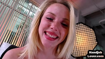 Preview 3 of George Uhl Bathroom - POV HJ teen wanks oiled cock and talks dirty after