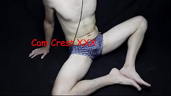 Preview 1 of Real Torture Gangbang Video - Cam Crest Jerks Off Wearing Headphones