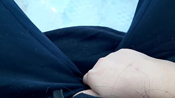Preview 3 of Diapered At Pool - I jerk off riskily in a public park on people