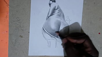 Preview 2 of 2 Ou - Drawing thick tight ass