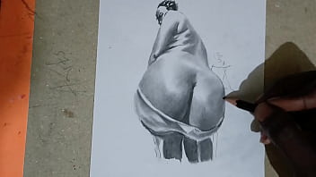 Preview 3 of 2 Ou - Drawing thick tight ass