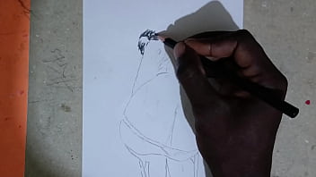 Preview 1 of 2 Ou - Drawing thick tight ass