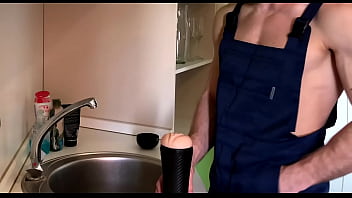 Preview 2 of Hard And Sad Sex - Russian worker found a sex toy in the kitchen and fucked her while no one is home