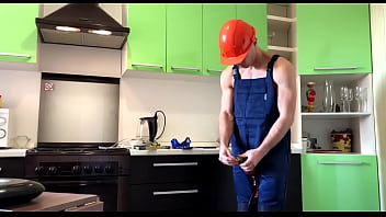 Preview 1 of Hard And Sad Sex - Russian worker found a sex toy in the kitchen and fucked her while no one is home