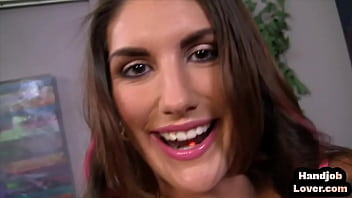 Preview 1 of Xxxvideos Iran - Busty bigboobed babe gives POV oiled HJ and boobjob