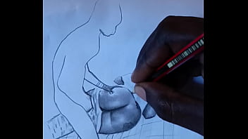 Preview 4 of Blueberry Tea - Drawing a sexy bitch