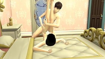 Preview 4 of Pnp Hitting Hard - Japanese mom in law she visits her step son in his room late at night - Asian taboo