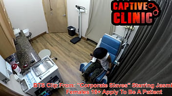 Preview 4 of Estim Tied - SFW - NonNude BTS From Jasmine Rose&#039_s Corporate Girls,  Gets Out Of Restraints to Pee,  Watch Entire Film At BondageClini - Reup