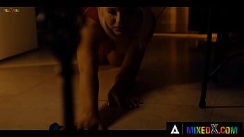 Preview 1 of Bondage Puk - MIXEDX - Blonde Goddess Christina Shine Used Her Kinky Side To Make Zazy Skymm Her Sex Girl