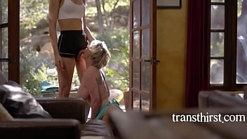 Preview 3 of Boob Flash Hijab - Busty MILF Bakes Apple Pie And Caught Tranny Stick It In It