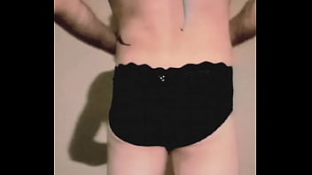 Preview 3 of Cock Past - First time trying on panties and swimsuit