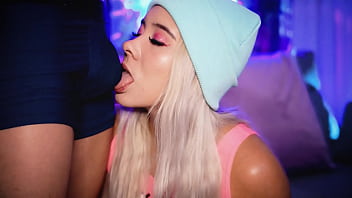 Preview 1 of Rassia Scandal - Horny blonde is desperate to put her boyfriend&#039_s cock in her mouth