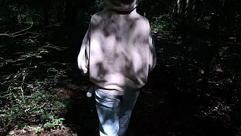 Preview 1 of Clt Big - Buddys Sexy Girlfriend Sucks My Cock Greedily on a Walk in the Park.