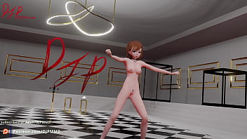 Preview 4 of Stoya Glass - Cute nude Misaka Short hair Blender MMD render 1558