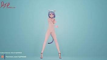 Preview 2 of Sunny Leon Sexx 2018 New - Sexy Catgirl MIA Short Hair front cam Blender render 1560