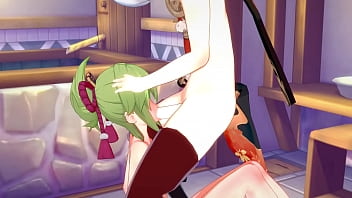 Preview 1 of Beautiful Mil Ucked By Lad - Genshin Impact Hentai - Kazuha x Kuki Shinobu Hardsex - Japanese Asian Manga Anime Game Porn