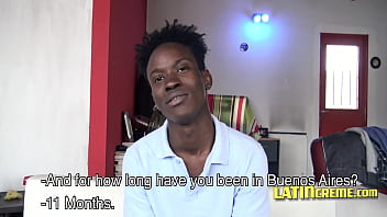 Preview 1 of Ebony Whore Throatfuck - Latino Twink Pays A BBC To Fuck Him
