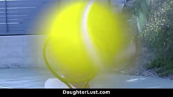 Preview 1 of Sleep Night Sex Video 16 - Tennis Playing Teens Swap Their Stepdads for Fun -