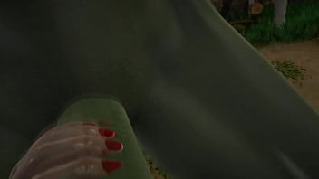 Preview 2 of Older Man Girls - Two orcs one girl Domination public sex [Full Video]