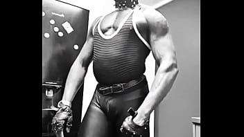 Preview 3 of Vido Sex Indonisia Madura - Black Muscle Leather and Rubber Cum Preview