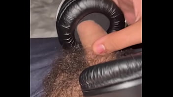 Preview 1 of Footdom Forced - Sex play with JVC headphones- epic cumshot