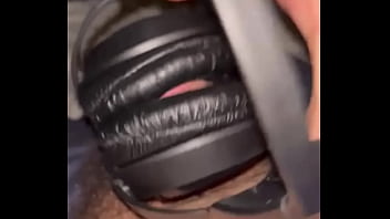 Preview 4 of Footdom Forced - Sex play with JVC headphones- epic cumshot
