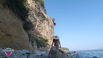 Preview 4 of Killa Billa - nippleringlover hot masturbating pierced pussy at nude beach huge nipple rings in extreme pierced nipples