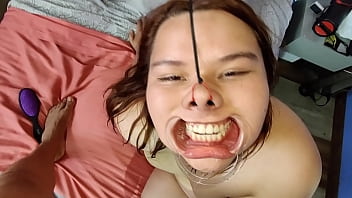Preview 3 of Mom Leasbin Sex - This beautiful chubby girl loves to use my cum as a styling cream