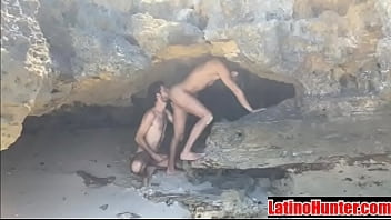 Preview 4 of Anal Young Skin With - Handsome Latin Men fucking outdoors in paradise- LatinoHunter.com