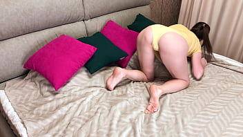 Preview 1 of Neha Sharma Xxxx New Video - Brazenly Fucked StepSister who was Stuck in the Bed Mechanism. Russian Amateur with Conversation