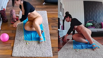 Preview 4 of Blooding And Pain - Dual Cam Naked Workout Uncensored - Brace Yourself for the Action!