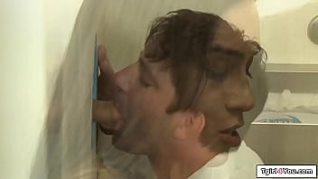 Preview 3 of Kalifa Full Hd - Tgirl4You.com - TS Tori Mayes cock sucked in gloryhole