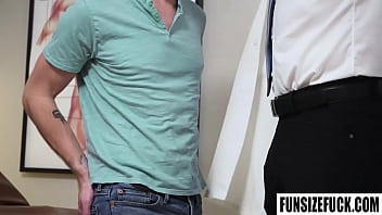 Preview 1 of 2018 Soxy 3xxx Hd - Funsizefuck.com - Tom Bentley jerking off Dr Legrand Wolfs big dick and takes it deep inisde his asshole