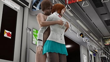 Preview 2 of Girl Gay Strapon - Boku No Hero Ochako fuck in metro [Full Video]