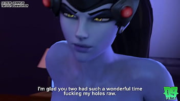 Preview 4 of Cosmo Und Wanda Cartoon - Dva y Tracer Futa se cogen a Widowmaker