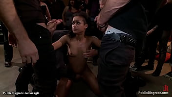 Preview 3 of Ts Sex Lrdi - Ebony zippered and fucked in public