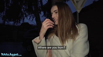 Preview 1 of Mcvb - Public Agent French Babe Alba Lala Shows Off Her Small Tits on the Street