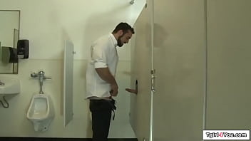 Preview 2 of Hot Mom Gril And San Xxx - Tgirl4You.com - Busty trans Jenna Tales gets a bj through a gloryhole