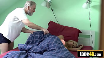 Preview 1 of Fat Black Ass Xxx - Blonde Czech Beauty Enjoys Early Morning Sex with a Very Old Gentleman
