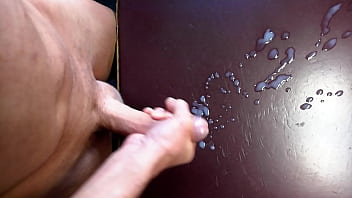 Preview 4 of 16yer Boy And Gir12l 15 Yer Xxx - Twink wanking and jerking off a huge cumload on a desk
