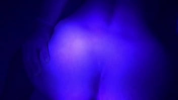Preview 4 of Mia Kink Dd - Hot blonde giving a blowjob and getting fucked doggy at black light party