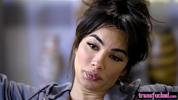 Preview 1 of Mom Xxx Hot Com - Big cock teen shemale Ariel Demure fucked teen Cadence Lux after she grabbed her cock and sucked it