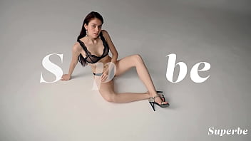 Preview 1 of Film Sex Video Hd - SUPERBE - (Victoria Garin) - Sexy Blue Eyed Model In Sexy Lingerie Undresses Slowly