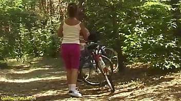 Preview 1 of Erica Fontes Gangbang - real bike tour with 72 years old