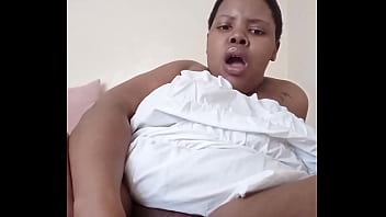Preview 1 of Adriano Tube - EBONY SLUT MASTURBATES USING A VIBRATOR TILL SHE CREAMS