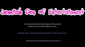 Preview 4 of Www Xxx Sail Pak Video Cam - School-Uniform Bra and Panties Match (Strip-Wrestling Match) w,  Loser gets strap in a nappy (diaper)!! ~ Chrissy Morgan vs Brook Logan | (July 2022)