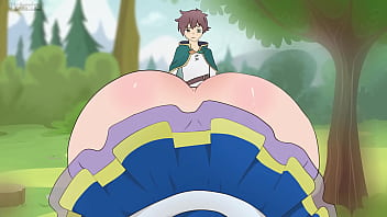 Preview 1 of Max Hardcore Angela - Aqua Wore a skirt that was Too short to seduce Kazuma/Hentai/Cartoon/Parody/God&amp_apos_s Blessing On This Wonderful Wold ! 2025