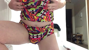 Preview 1 of School Bathroomsex - I go pee pee in my bikini,  my gorgeous dripping pussy doesn&rsquo_t stop